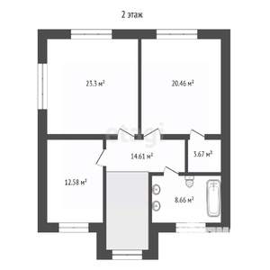 Дом 266м², 2-этажный, участок 8 сот.  