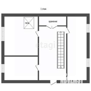 Дом 100м&sup2;, 2-этажный, участок 6 сот.  