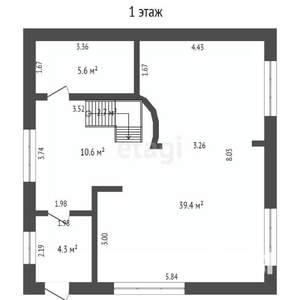 Дом 122м&sup2;, 2-этажный, участок 10 сот.  