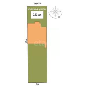 Таунхаус 102м², 3-этажный, участок 2 сот.  