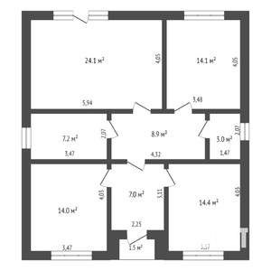 Коттедж 90м², 1-этажный, участок 7 сот.  