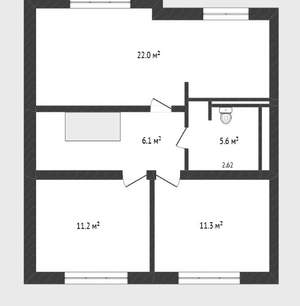 Дом 124м&sup2;, 2-этажный, участок 3 сот.  