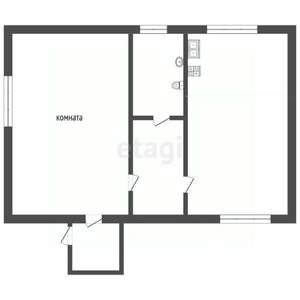 Дом 45м², 1-этажный, участок 6 сот.  