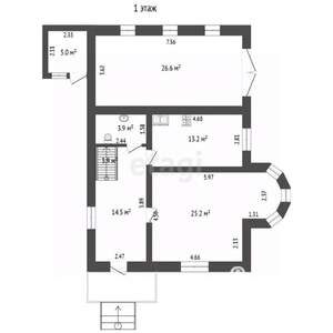 Дом 176м², 2-этажный, участок 8 сот.  