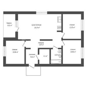Коттедж 92м², 2-этажный, участок 5 сот.  