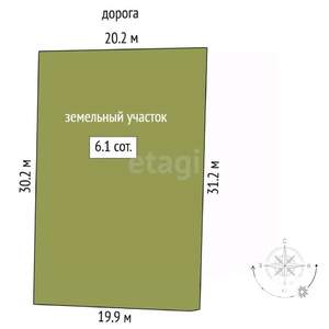 Дача 20м², 1-этажный, участок 6 сот.  