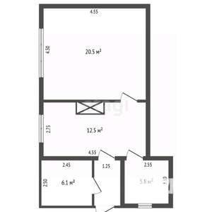 Дом 60м², 2-этажный, участок 8 сот.  