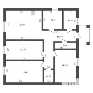 Коттедж 98м², 1-этажный, участок 5 сот.  