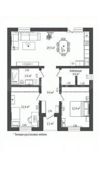 Дача 80м², 1-этажный, участок 5 сот.  