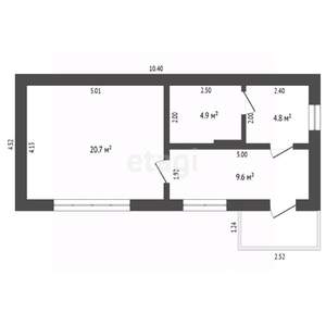 Дом 40м², 1-этажный, участок 5 сот.  