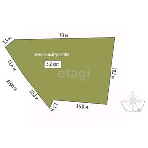 Дом 50м², 2-этажный, участок 5 сот.  