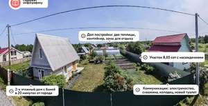 Дача 40м², 2-этажный, участок 8 сот.  