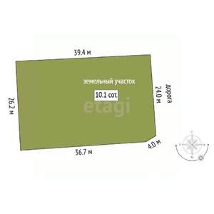 Дача 18м², 1-этажный, участок 10 сот.  