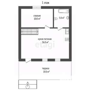 Дом 50м², 2-этажный, участок 4 сот.  