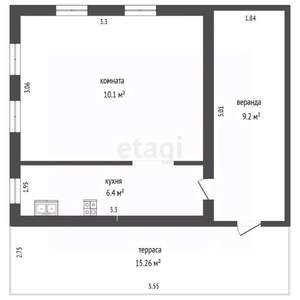 Дом 35м&sup2;, 1-этажный, участок 4 сот.  