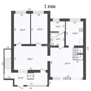 Дом 342м&sup2;, 2-этажный, участок 11 сот.  