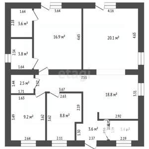 Дом 96м&sup2;, 1-этажный, участок 5 сот.  