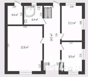 Дом 227м², 3-этажный, участок 6 сот.  