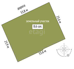 Дом 75м², 1-этажный, участок 9 сот.  