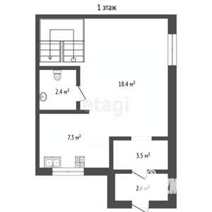 Таунхаус 114м&sup2;, 3-этажный, участок 2 сот.  