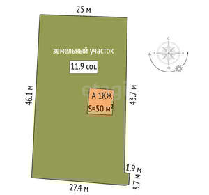 Дача 50м², 1-этажный, участок 12 сот.  