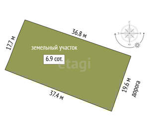 Дом 24м², 1-этажный, участок 7 сот.  