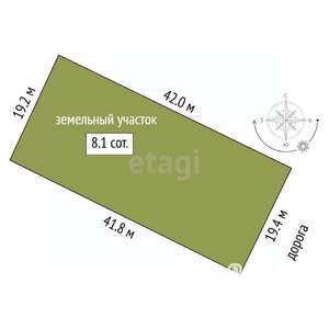 Дом 92м&sup2;, 1-этажный, участок 8 сот.  