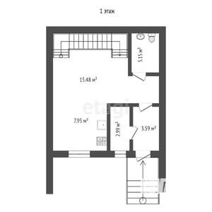 Таунхаус 122м&sup2;, 3-этажный, участок 1 сот.  