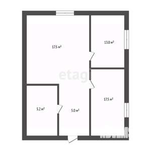 Дом 60м², 1-этажный, участок 6 сот.  