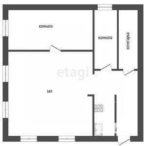 Дом 59м², 1-этажный, участок 6 сот.  