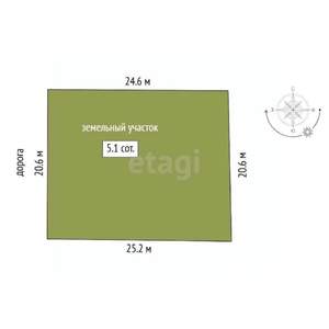 Дом 45м&sup2;, 2-этажный, участок 5 сот.  