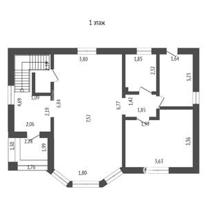 Дача 122м², 2-этажный, участок 8 сот.  