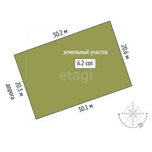 Дача 40м², 1-этажный, участок 6 сот.  