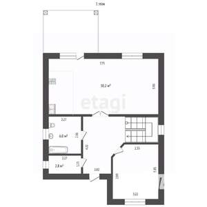 Дом 133м&sup2;, 2-этажный, участок 6 сот.  