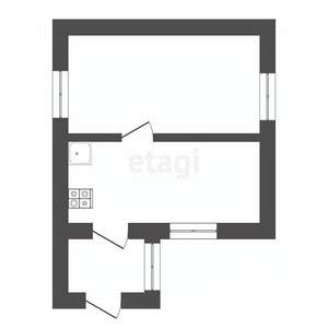 Дом 36м², 2-этажный, участок 10 сот.  