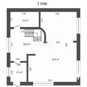 Дом 122м², 2-этажный, участок 10 сот.  