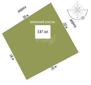 Дом 58м², 1-этажный, участок 4 сот.  