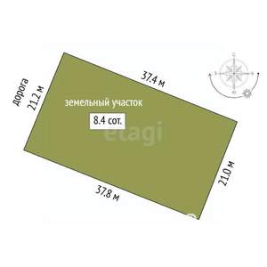 Дача 38м², 2-этажный, участок 8 сот.  