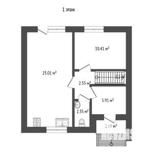 Таунхаус 154м&sup2;, 3-этажный, участок 5 сот.  