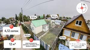Дом 12м&sup2;, 1-этажный, участок 4 сот.  