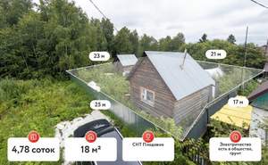Дом 18м&sup2;, 1-этажный, участок 0 сот.  