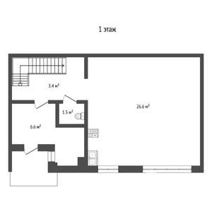 Таунхаус 81м&sup2;, 2-этажный, участок 1 сот.  