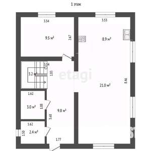 Дом 140м&sup2;, 2-этажный, участок 8 сот.  