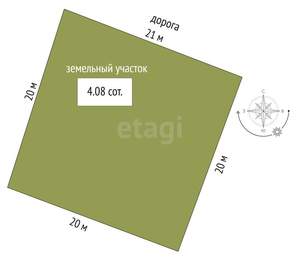 Дача 30м², 2-этажный, участок 4 сот.  
