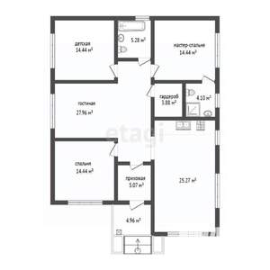 Дом 120м², 1-этажный, участок 5 сот.  