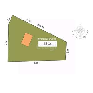 Дом 36м&sup2;, 1-этажный, участок 8 сот.  