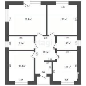 Дом 89м&sup2;, 1-этажный, участок 5 сот.  