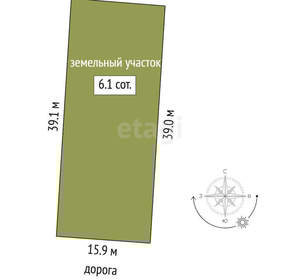 Дом 50м², 1-этажный, участок 6 сот.  