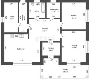 Дом 130м&sup2;, 1-этажный, участок 10 сот.  