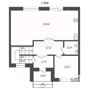Таунхаус 102м&sup2;, 3-этажный, участок 2 сот.  